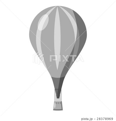 Air balloon icon, gray monochrome style 28378969