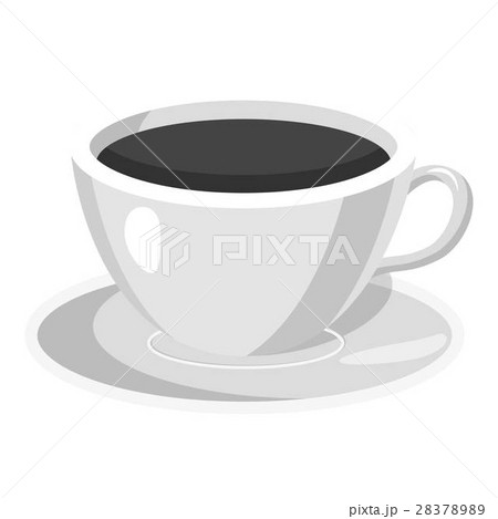 Cup of coffee icon, gray monochrome style 28378989