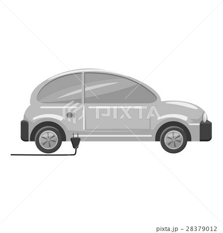 Electro car icon, gray monochrome style Electro car icon, gray monochrome style 28379012