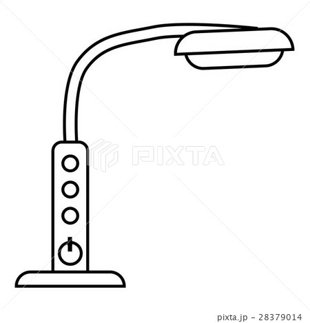 Table lamp with control panel icon, outline style Table lamp with control panel icon, outline style 28379014