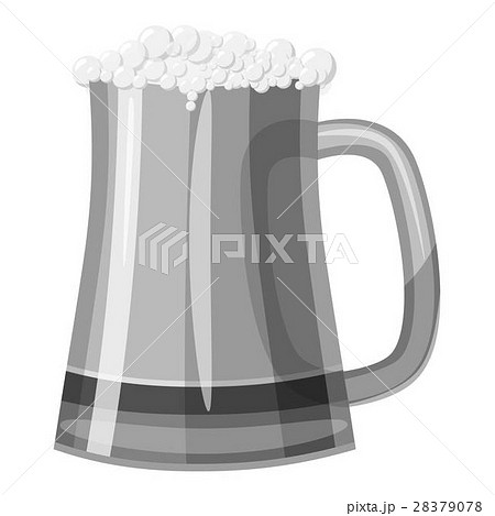 Mug of beer icon, gray monochrome style Mug of beer icon, gray monochrome style 28379078