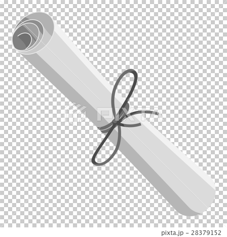 Scroll icon, gray monochrome style - Stock Illustration [28379152] - PIXTA