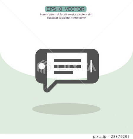 Pictograph of message or chat on smartphone Pictograph of message or chat on smartphone 28379295
