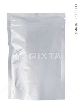 Foil zip lock bag isolated on white 28382514