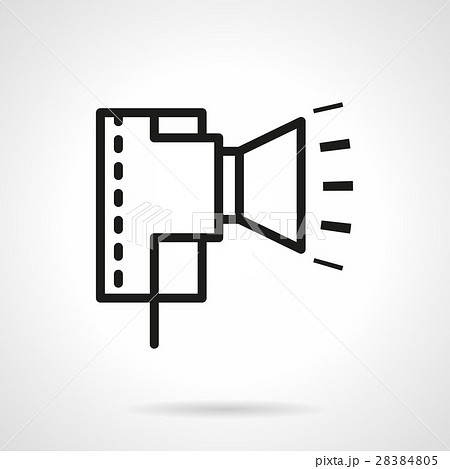 Industrial siren simple line vector icon Industrial siren simple line vector icon 28384805