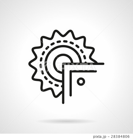 Saw for metal simple line vector icon Saw for metal simple line vector icon 28384806