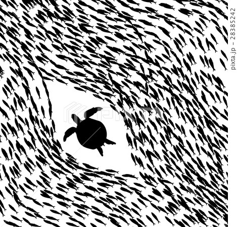 魚群のイラスト素材