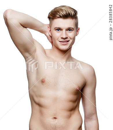 Young shirtless man isolated on white Young shirtless man isolated on white 28385842