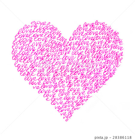 Abstract pink heart from "love" Abstract pink heart from "love" 28386118