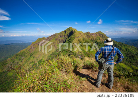 Traveler on pathway 28386189