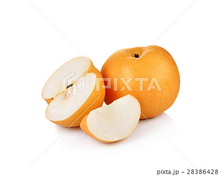 Snow Pear on white background 28386428