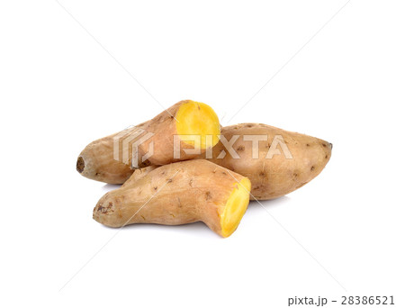 Boiled Yam on white background 28386521