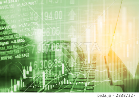 Stock market indicator and financial data view  28387327