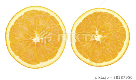 Two orange slice isolated on white Two orange slice isolated on white 28387950
