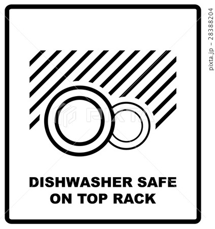 Dishwasher safe on top rack symbol isolated. - Stock Illustration  [28388204] - PIXTA