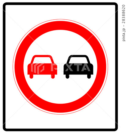 No overtaking road traffic sign 28388620