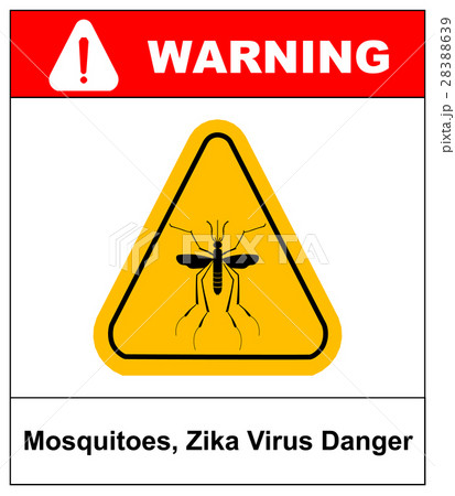 Zika virus Danger, Mosquitoes symbol, vector 28388639
