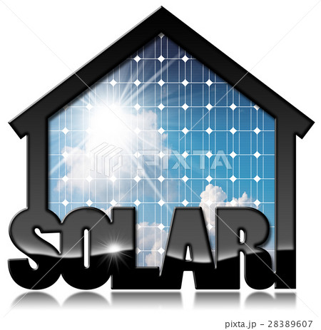 Solar House with Solar Panel 28389607