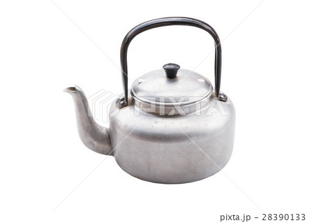 aluminium kettle isolated on white 28390133