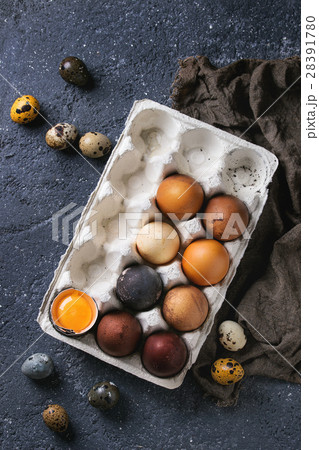 Brown colored easter eggs Brown colored easter eggs 28391780
