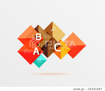 Overlapping square infographics 28391887