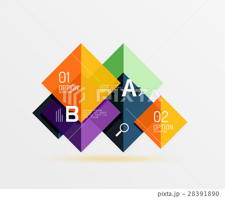 Overlapping square infographics 28391890