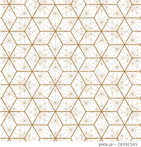 Japanese Gold background and pattern. Kumiko style 28392565