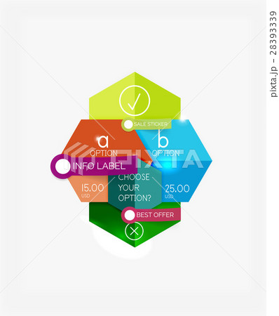 Paper infographic banners and stickers Paper infographic banners and stickers 28393339
