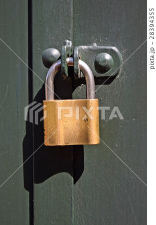 Padlock on the door Padlock on the door 28394355