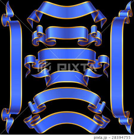 Vector set of Blue Banner Ribbon Vector set of Blue Banner Ribbon 28394755