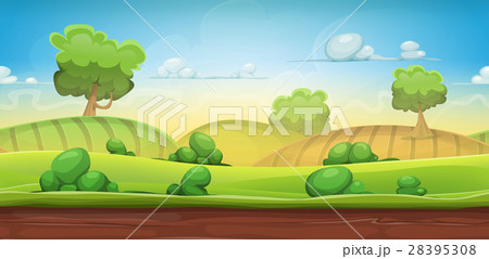 Seamless Country Landscape For Ui Game 28395308