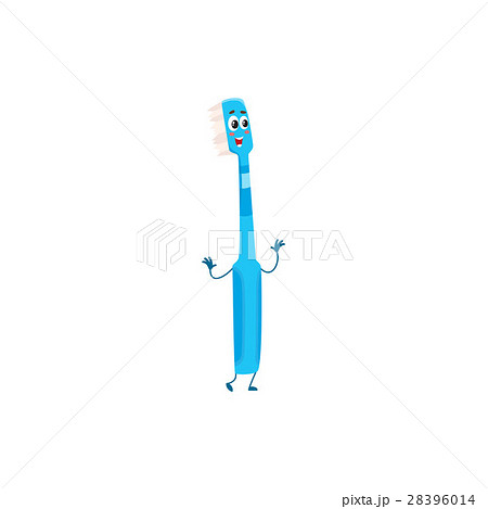 Cute and funny toothbrush, dental care character 28396014