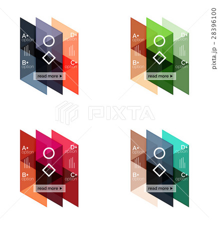 Vector set of colorful geometric infographics 28396100