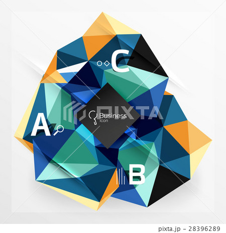 Mosaic low poly abstract background with 28396289