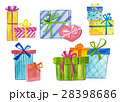 Watercolor gift boxes 28398686
