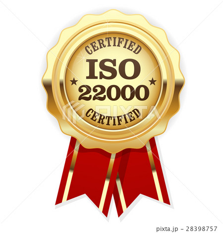 ISO 22000 standard certified rosette 28398757