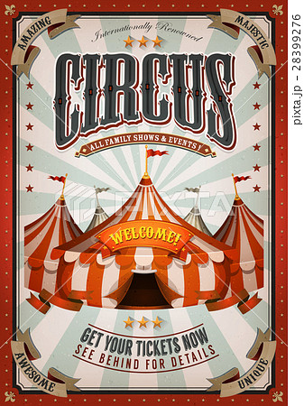 Vintage Circus Poster With Big Topのイラスト素材 [28399276] - PIXTA