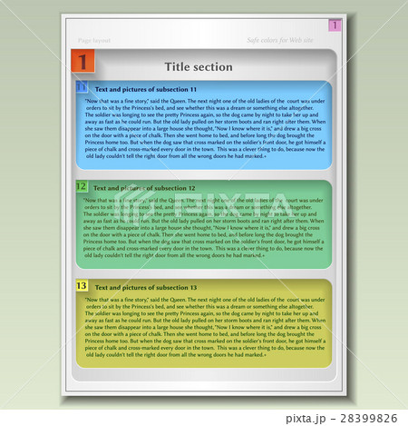 Vector design element of a simple page for text.  28399826