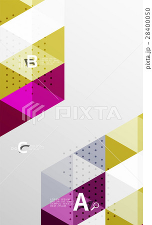 Color transparent trianlge tiles with infographic 28400050