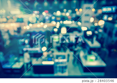 Abstract blurred photo of exhibition hall with lens fair Abstract blurred photo of exhibition hall with lens fair 28403546