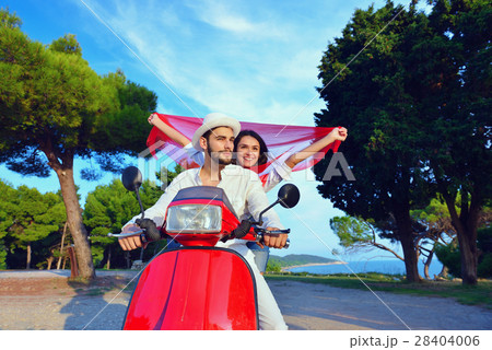 Beautiful young couple in love enjoying and having 28404006