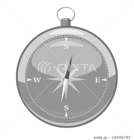 Compass icon, gray monochrome style 28406795