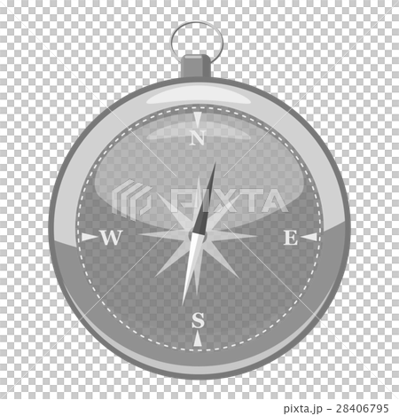 Compass icon, gray monochrome style 28406795