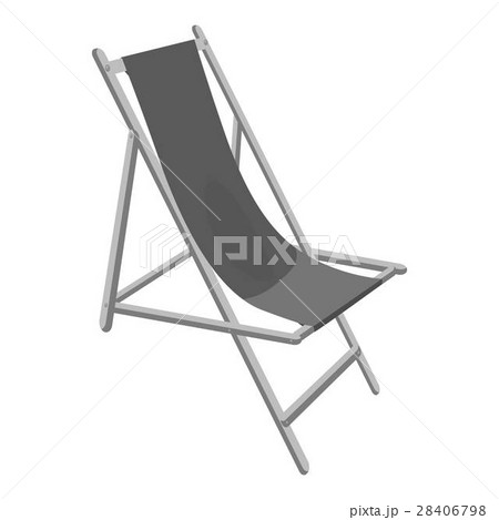 Lounger icon, gray monochrome style 28406798