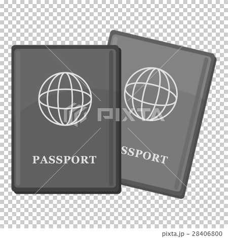Passport icon, gray monochrome style Passport icon, gray monochrome style 28406800