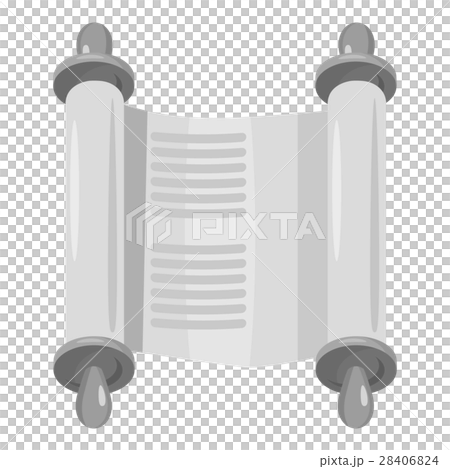 Scroll icon, gray monochrome style - Stock Illustration [28406824] - PIXTA