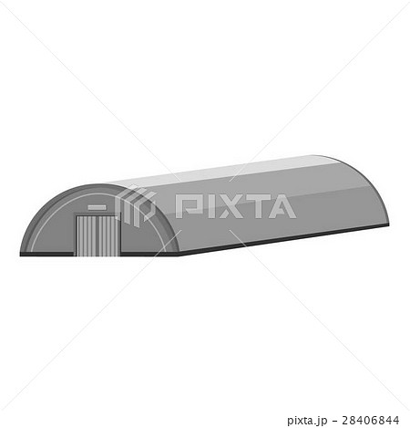 Warehouse icon, gray monochrome style 28406844