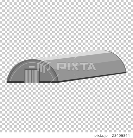 Warehouse icon, gray monochrome style 28406844