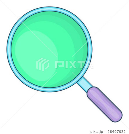 Magnifying glass icon, cartoon style Magnifying glass icon, cartoon style 28407022