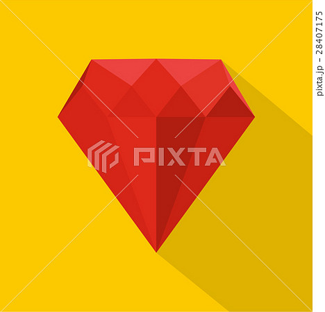 Ruby icon, flat style Ruby icon, flat style 28407175